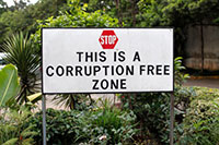 This is a corruption free zone
